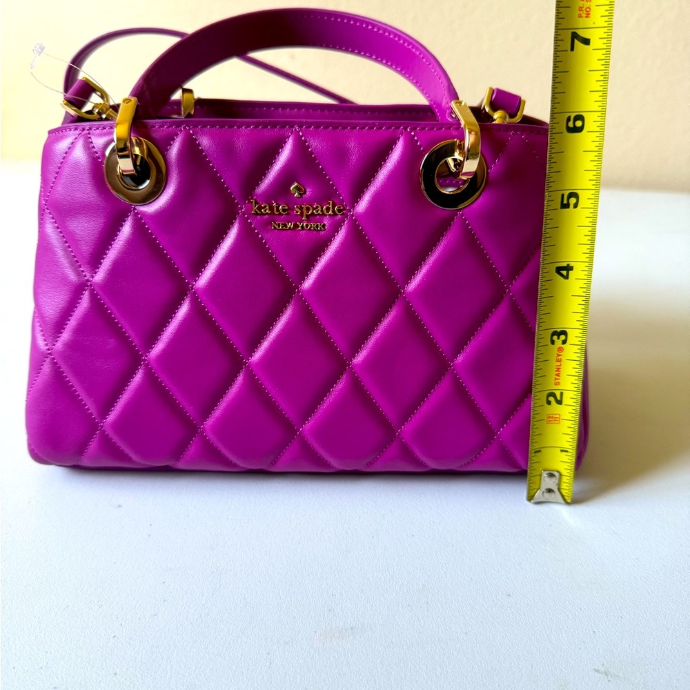 Kate Spade Magenta Quilted Purse w/Gold hardware - Picture 14 of 14